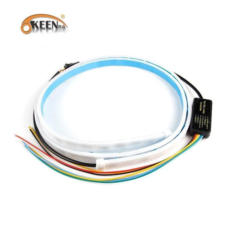 Bernstein Blinker Flow LED Kofferraum Streifen Licht Heckklappe Gepäck 12V Auto Rückleuchte Dynamischer Streamer Schwimmender RGB LED Streifen