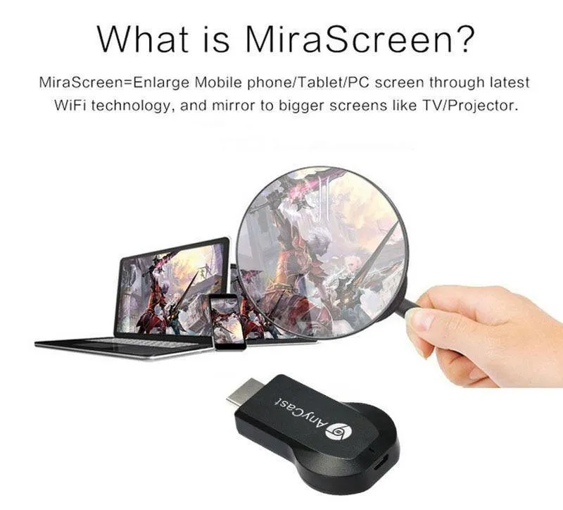 Wireless WiFi Display Dongle Bildschirmspiegelung Audio Video Adapter für iPhone 5 5S 6 6S 7 8 Plus X Für iPad & Android Phone to TV