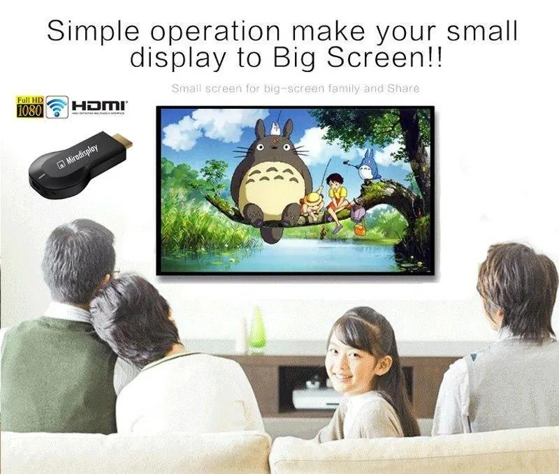 Wireless WiFi Display Dongle Bildschirmspiegelung Audio Video Adapter für iPhone 5 5S 6 6S 7 8 Plus X Für iPad & Android Phone to TV