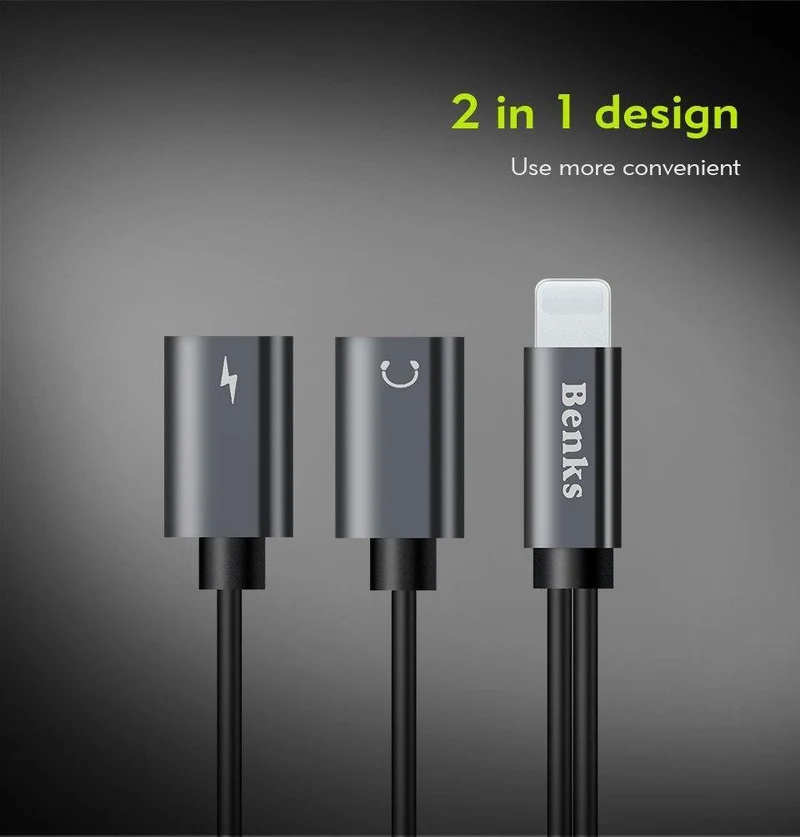 Dual für Blitz-Ladegerät-Adapter Audio-Ladegerät Kopfhöreranschlusskabel für Apple iPhone X 10 8 7 6s Plus Unterstützung iOS 11 10