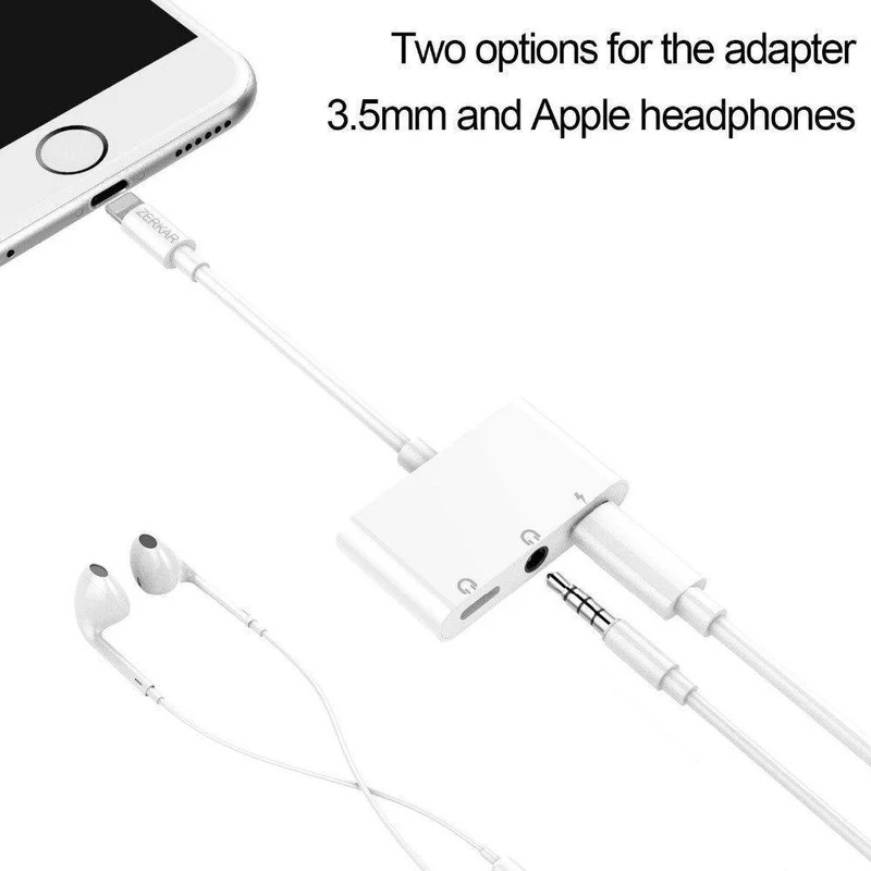 3 Buchse 3.5mm Audio Ladegerät Splitter Adapter für iPhone 7 8 X 6 5 Adapter Kabel Kopfhörer Kopfhörer Splitter Adapter