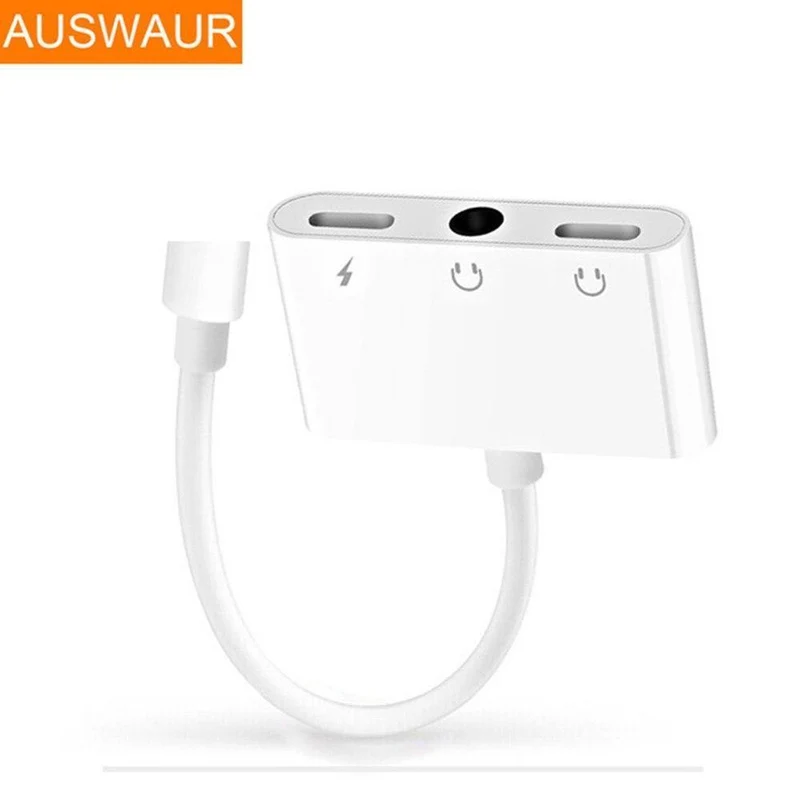 3 Buchse 3.5mm Audio Ladegerät Splitter Adapter für iPhone 7 8 X 6 5 Adapter Kabel Kopfhörer Kopfhörer Splitter Adapter