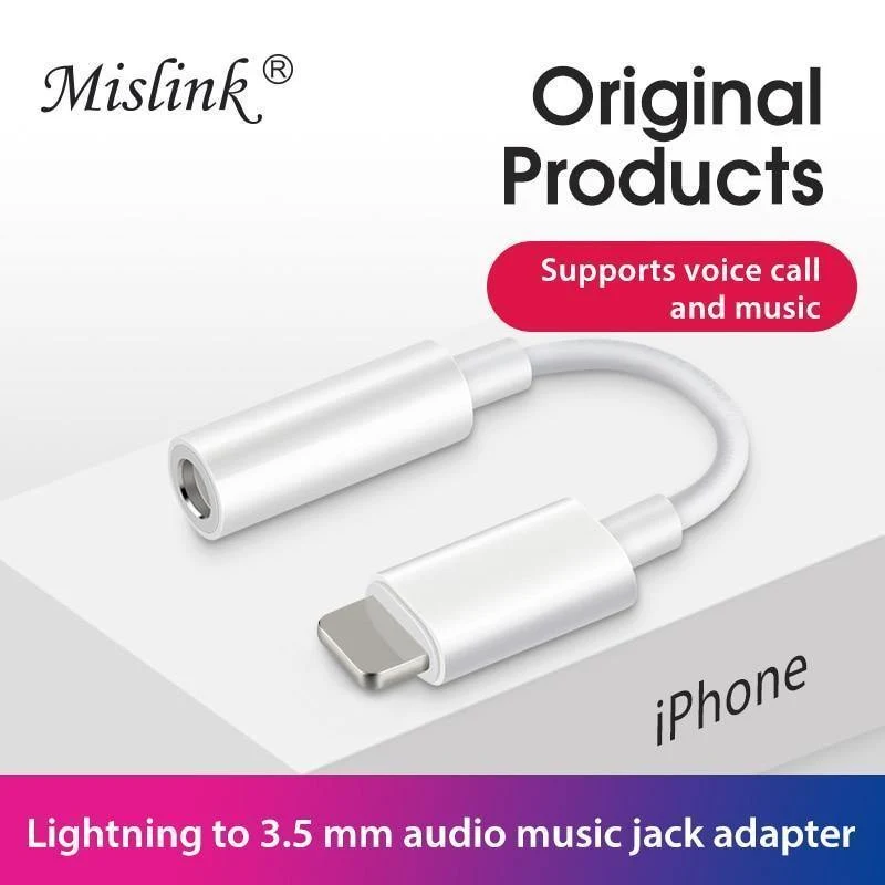 Original für Apple Lightning Kopfhörerbuchsenadapter Aux Audio Konverterkabel für iPhone xs max xr x 8 7 6s plus 5 iPad ios12 11