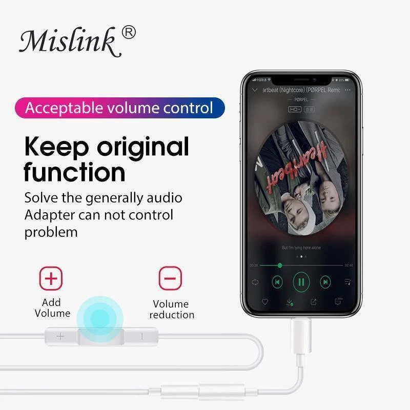 Original für Apple Lightning Kopfhörerbuchsenadapter Aux Audio Konverterkabel für iPhone xs max xr x 8 7 6s plus 5 iPad ios12 11