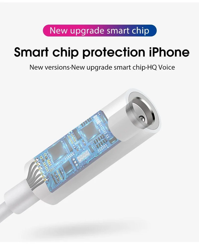 Original für Apple Lightning Kopfhörerbuchsenadapter Aux Audio Konverterkabel für iPhone xs max xr x 8 7 6s plus 5 iPad ios12 11