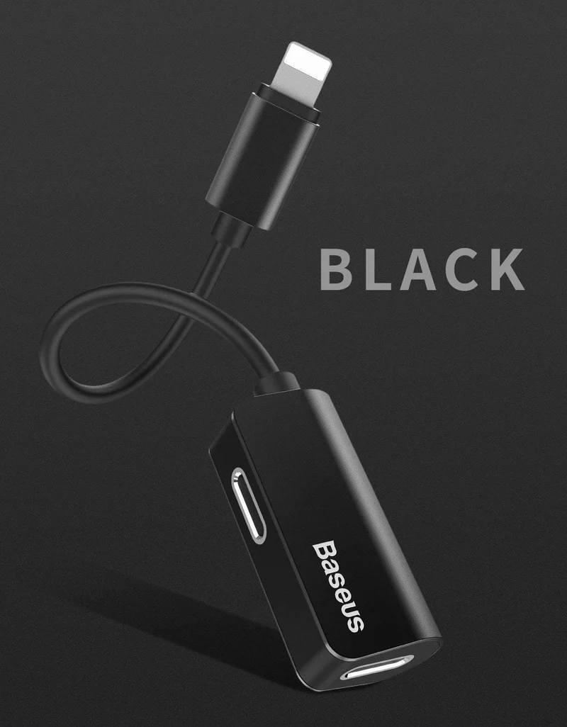 Baseus Aux Audio Kopfhörer Kopfhörer Adapter für iPhone Xs Max Xr X 8 7 Anschluss Ladegerät Splitter 2 in 1 Für Lightning Adapter