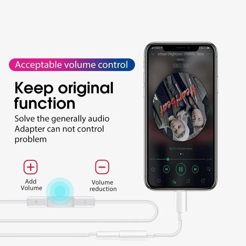 Original ZMI MFI für Apple Lightning auf 3.5 mm Kopfhöreranschluss-Adapter, Audio-Konverter für iPhone xs max xr x 8 7 plus aux ios 12