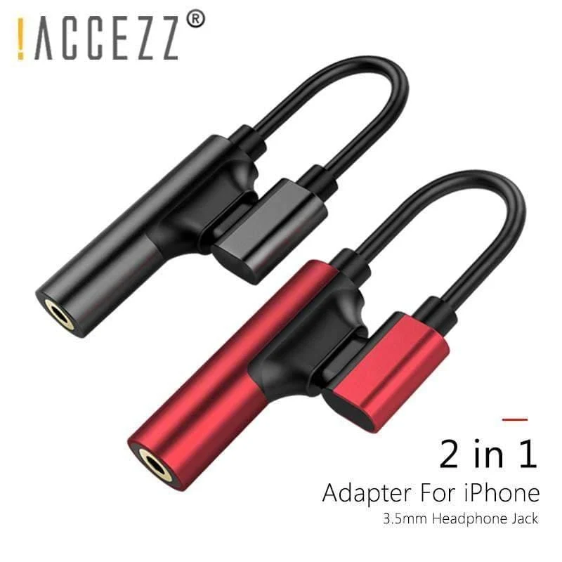 2in1 Lighting 3.5mm Kopfhöreranschluss für iPhone X 8 7 Plus Audio-Ladeadapter AUX Splitter-Kabeladapter für iPhone