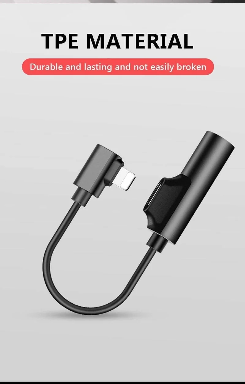 2in1 Lighting 3.5mm Kopfhöreranschluss für iPhone X 8 7 Plus Audio-Ladeadapter AUX Splitter-Kabeladapter für iPhone