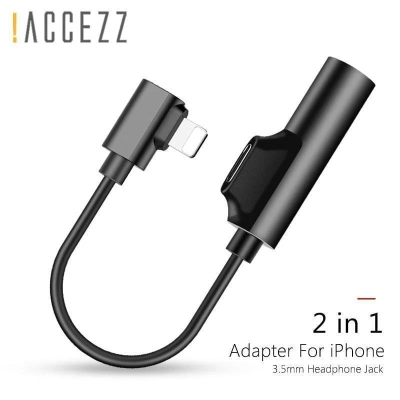 2in1 Lighting 3.5mm Kopfhöreranschluss für iPhone X 8 7 Plus Audio-Ladeadapter AUX Splitter-Kabeladapter für iPhone