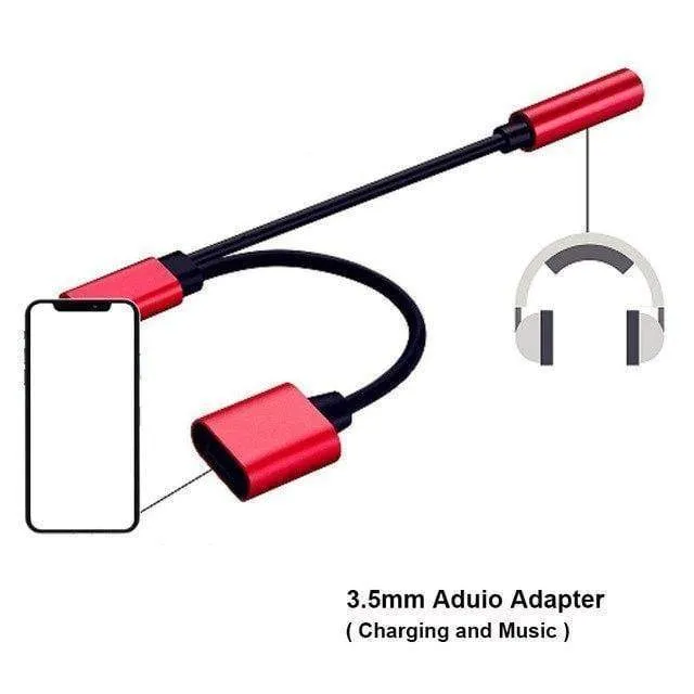 Doppelbuchsenadapter Für iPhone 7 8 XS XR Ladegerät Anruf oder Musik und 3.5mm Kopfhörer Aux Audio Converter Unterstützung iOS12