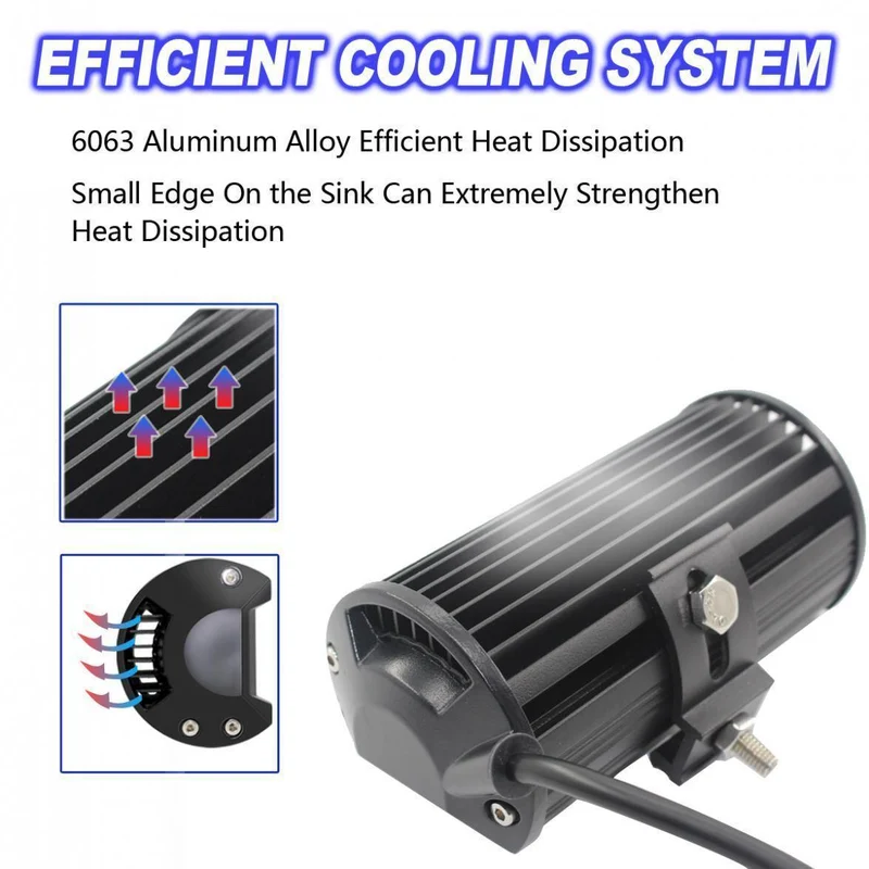 7 Zoll 120W 16000LM 6000K Weiß Dreireihiges Auto-Arbeitslicht LED-Leisten Arbeitsscheinwerferlampe für LKW-Motorrad-SUV/ATV-Auto-Boot