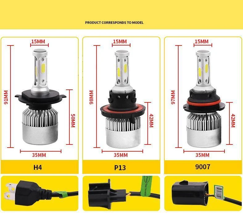 1 Paar Led Scheinwerfer H7 LED H3 H11 H27 HB3 HB4 9006 LED 72W 8000LM Autoscheinwerfer H4 Led Birnen H13 9007 Autolicht Autozubehör