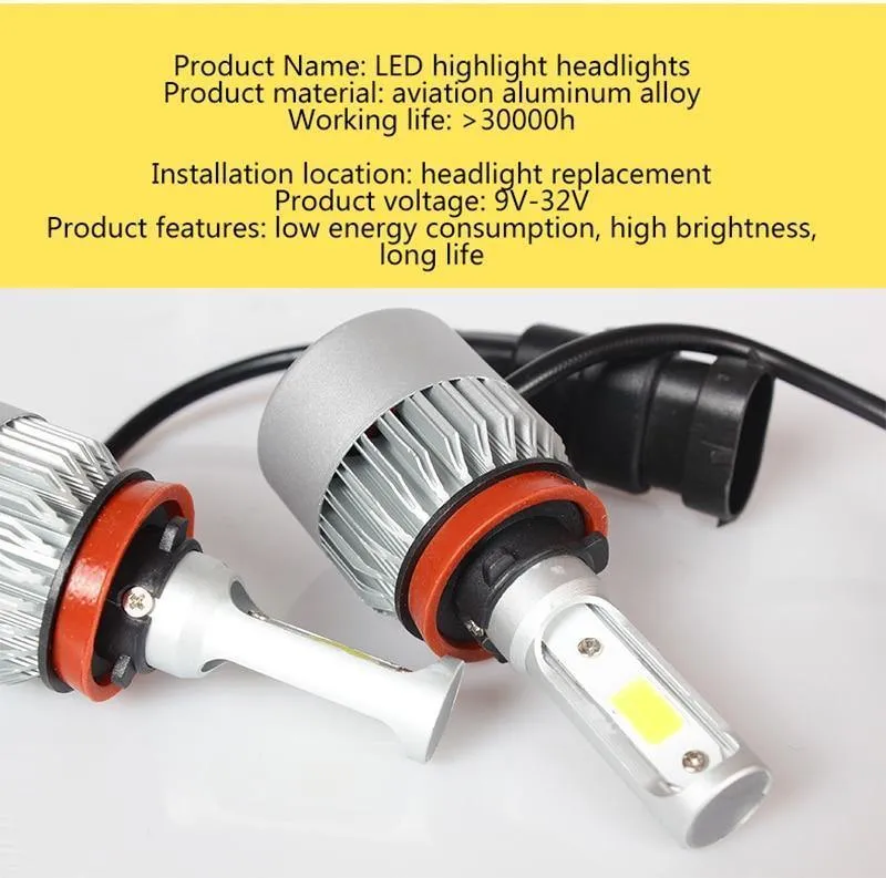 1 Paar Led Scheinwerfer H7 LED H3 H11 H27 HB3 HB4 9006 LED 72W 8000LM Autoscheinwerfer H4 Led Birnen H13 9007 Autolicht Autozubehör
