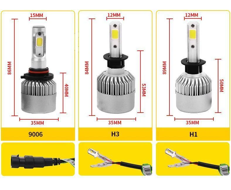 1 Paar Led Scheinwerfer H7 LED H3 H11 H27 HB3 HB4 9006 LED 72W 8000LM Autoscheinwerfer H4 Led Birnen H13 9007 Autolicht Autozubehör