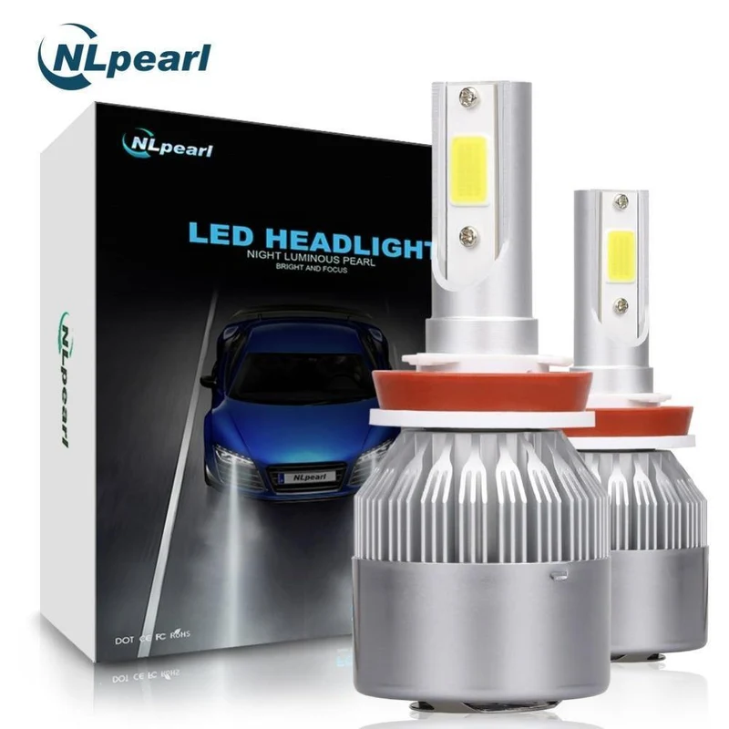 COB Chips 6000K C6 Auto Licht Nebel Led Lampe H11 2 Pcs H4 H7 H1 H3 H13 9012 9005 9006 Spot Led Nebel H11 Led Canbus Kein Fehler