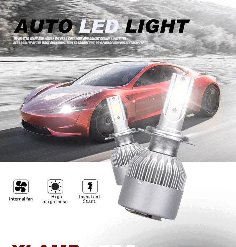 COB Chips 6000K C6 Auto Licht Nebel Led Lampe H11 2 Pcs H4 H7 H1 H3 H13 9012 9005 9006 Spot Led Nebel H11 Led Canbus Kein Fehler