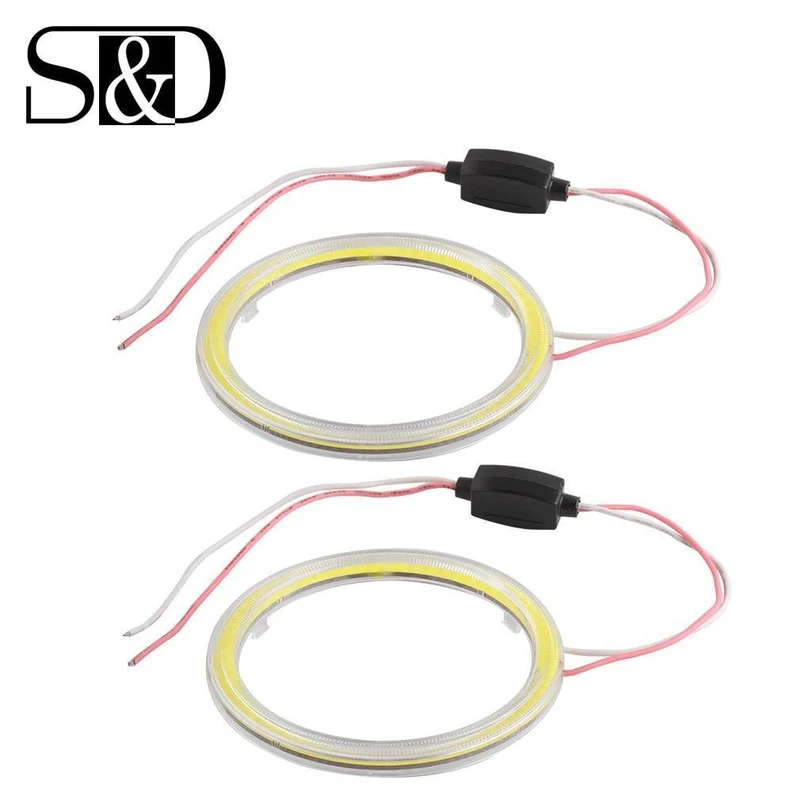 2 stücke COB Halo-Ring Birne Tagfahrlicht Scheinwerfer Lampe 12V Auto LED Angel Eyes Licht 60MM 70MM 80MM 90MM 100MM 110MM 120MM