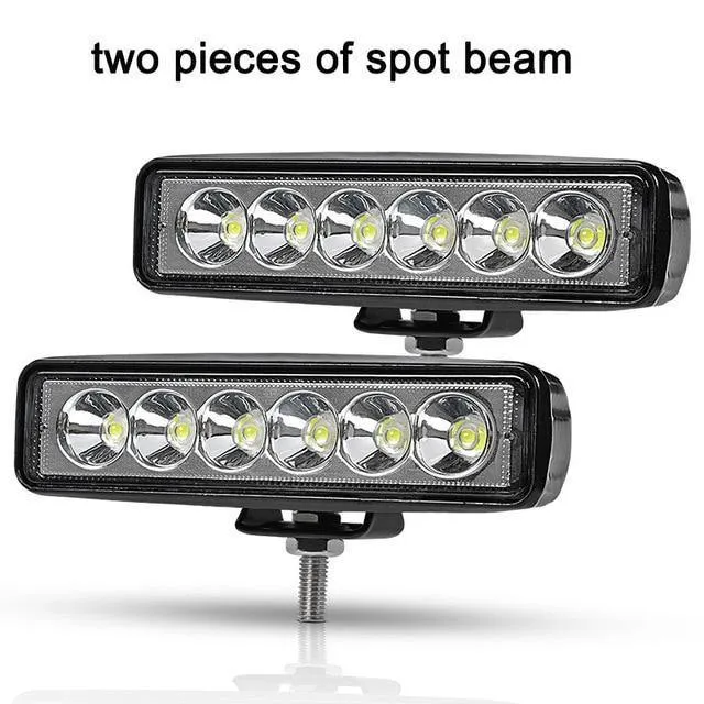 1 / 2Pcs 6 inch 18W LED Arbeitsscheinwerfer Scheinwerfer LKW-Licht Für Jeep-Motorräder Offroad 4x4 ATV 4WD SUV UAZ Auto-Nebelscheinwerfer