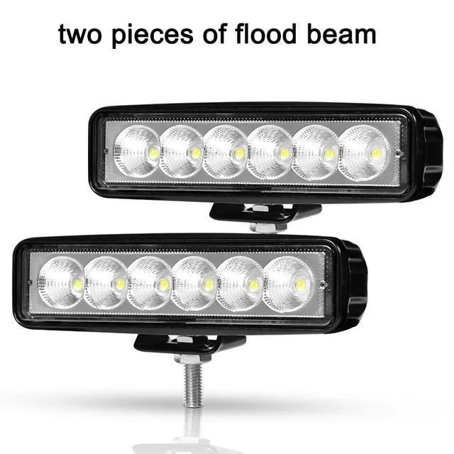 1 / 2Pcs 6 inch 18W LED Arbeitsscheinwerfer Scheinwerfer LKW-Licht Für Jeep-Motorräder Offroad 4x4 ATV 4WD SUV UAZ Auto-Nebelscheinwerfer