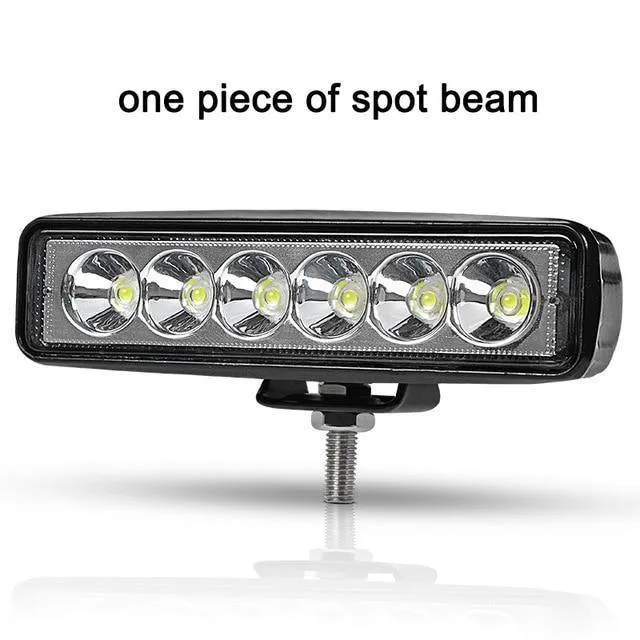 1 / 2Pcs 6 inch 18W LED Arbeitsscheinwerfer Scheinwerfer LKW-Licht Für Jeep-Motorräder Offroad 4x4 ATV 4WD SUV UAZ Auto-Nebelscheinwerfer