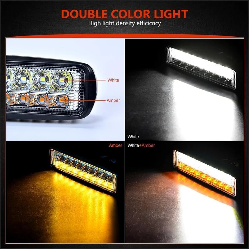 1 / 2Pcs 6 inch 18W LED Arbeitsscheinwerfer Scheinwerfer LKW-Licht Für Jeep-Motorräder Offroad 4x4 ATV 4WD SUV UAZ Auto-Nebelscheinwerfer