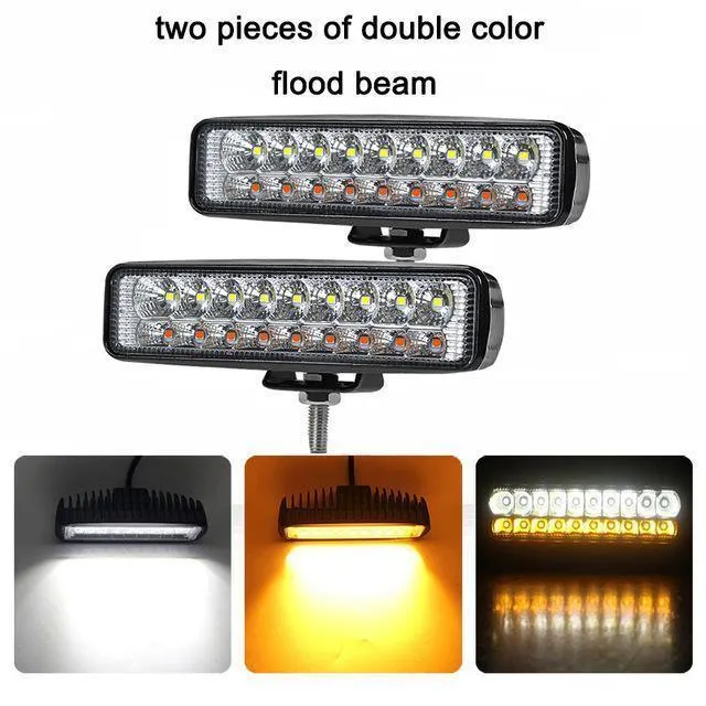 1 / 2Pcs 6 inch 18W LED Arbeitsscheinwerfer Scheinwerfer LKW-Licht Für Jeep-Motorräder Offroad 4x4 ATV 4WD SUV UAZ Auto-Nebelscheinwerfer