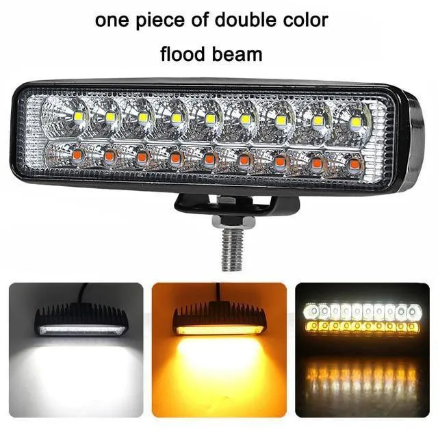 1 / 2Pcs 6 inch 18W LED Arbeitsscheinwerfer Scheinwerfer LKW-Licht Für Jeep-Motorräder Offroad 4x4 ATV 4WD SUV UAZ Auto-Nebelscheinwerfer