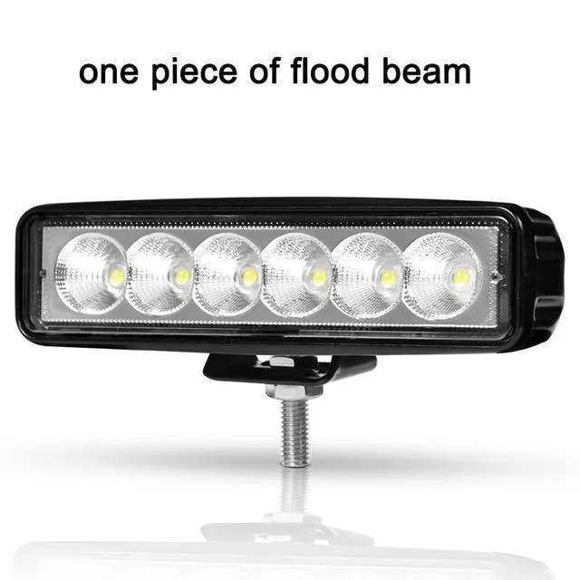 1 / 2Pcs 6 inch 18W LED Arbeitsscheinwerfer Scheinwerfer LKW-Licht Für Jeep-Motorräder Offroad 4x4 ATV 4WD SUV UAZ Auto-Nebelscheinwerfer
