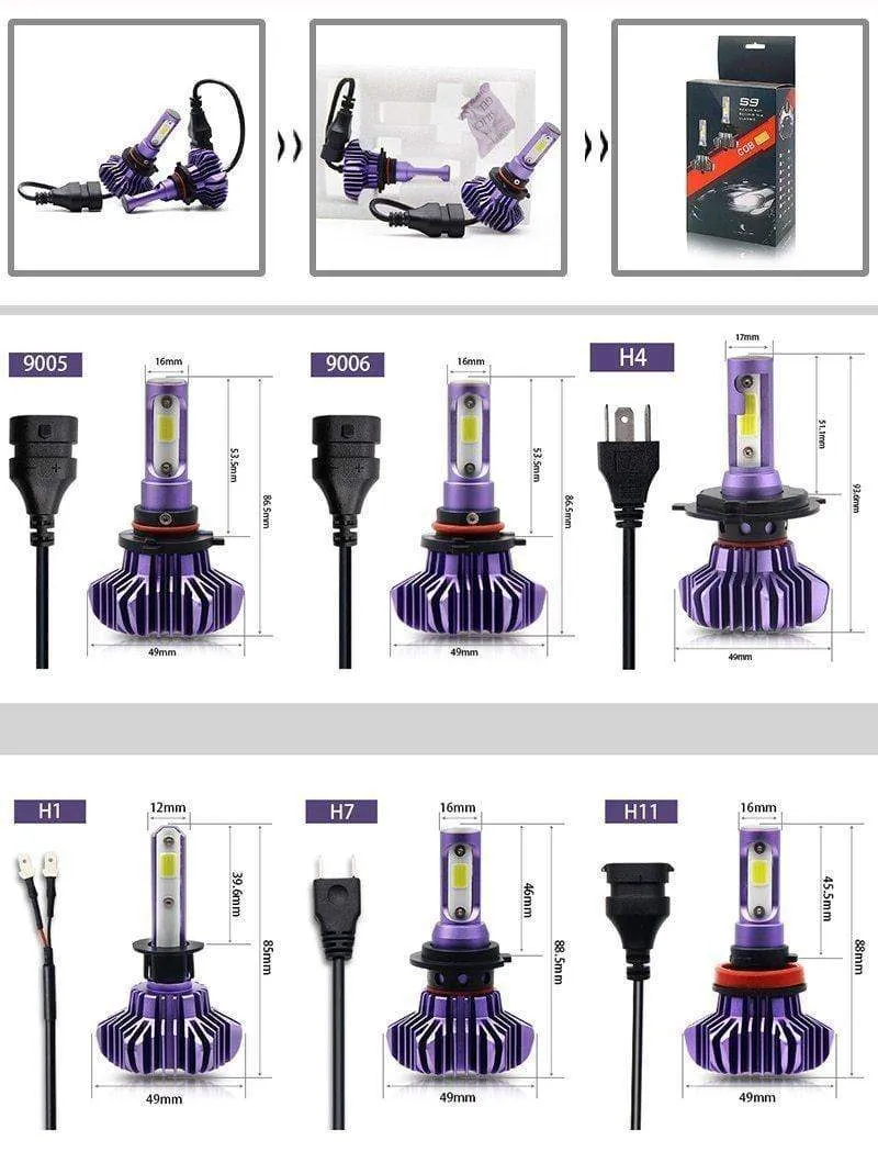Led-scheinwerfer für auto led eisbirne auto led licht