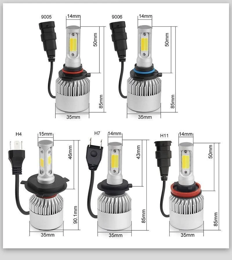 H4 Led-Licht Scheinwerfer Lampe Dual Farben H7 H4 H1 H8 H11 H13 9005 9006 HB4 Auto Licht H7 Auto Led Glühbirne H3 Nebel Licht