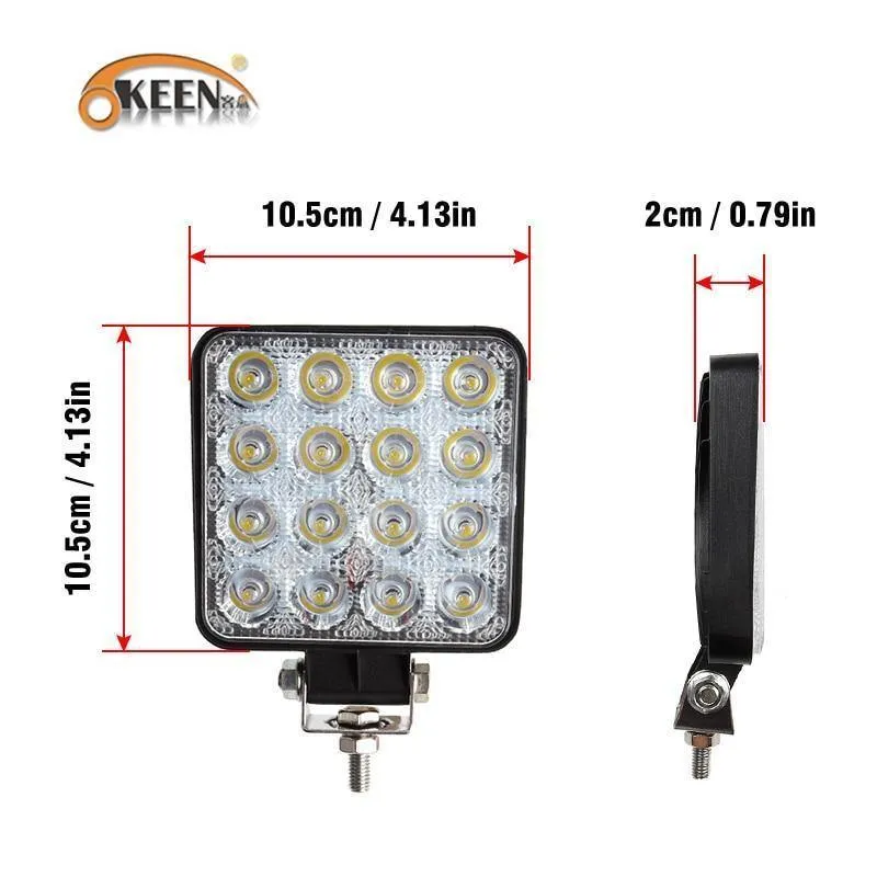 4 zoll 10 cm 18 W 27 W 48 W Offroad Auto 4WD Lkw Traktor Boot Anhänger 4x4 SUV ATV 12 V Spot Flut LED Licht Bar LED Arbeits Licht