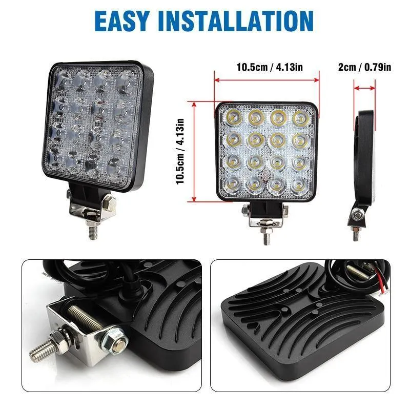 4 zoll 10 cm 18 W 27 W 48 W Offroad Auto 4WD Lkw Traktor Boot Anhänger 4x4 SUV ATV 12 V Spot Flut LED Licht Bar LED Arbeits Licht