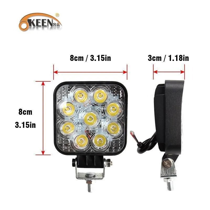 4 zoll 10 cm 18 W 27 W 48 W Offroad Auto 4WD Lkw Traktor Boot Anhänger 4x4 SUV ATV 12 V Spot Flut LED Licht Bar LED Arbeits Licht