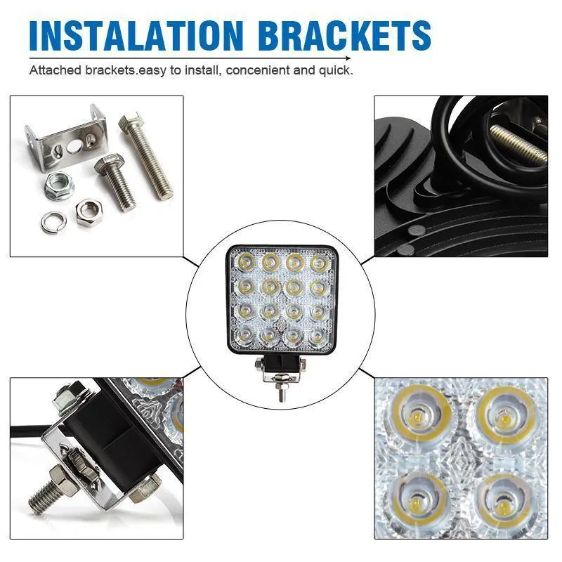 4 zoll 10 cm 18 W 27 W 48 W Offroad Auto 4WD Lkw Traktor Boot Anhänger 4x4 SUV ATV 12 V Spot Flut LED Licht Bar LED Arbeits Licht