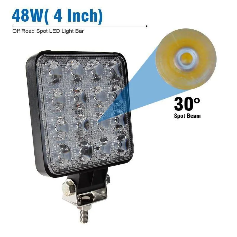 4 zoll 10 cm 18 W 27 W 48 W Offroad Auto 4WD Lkw Traktor Boot Anhänger 4x4 SUV ATV 12 V Spot Flut LED Licht Bar LED Arbeits Licht