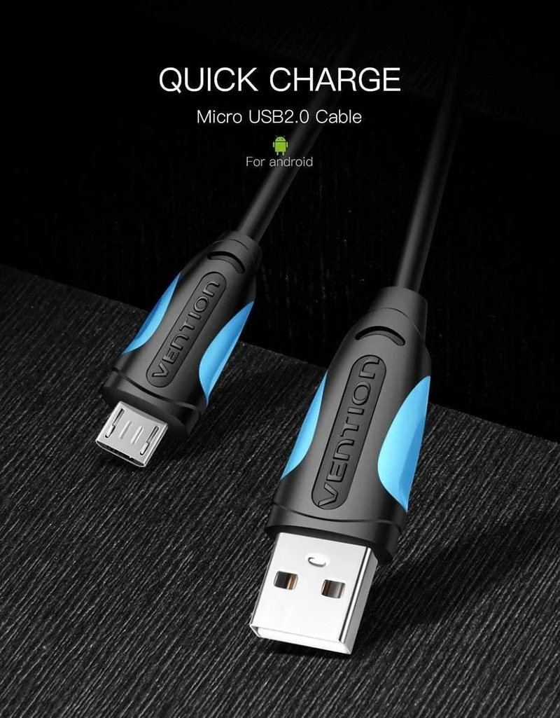 Vention Micro-USB-Kabel, Schnellladekabel für Android-Handy, Datensynchronisierung, Ladekabel, 3 m, 2 m, 1 m, für Samsung, HTC, Xiaomi, Sony
