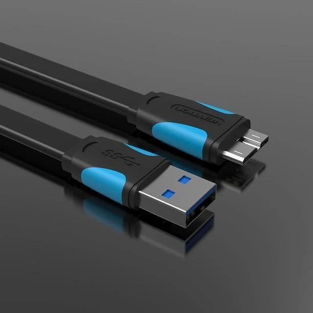 Vention Micro-USB-3.0-Kabel, 2 m, 0.5 m, schnelles USB-Ladegerät, Datensynchronisierungskabel, USB 3.0-Handykabel für Samsung S5-Festplatte