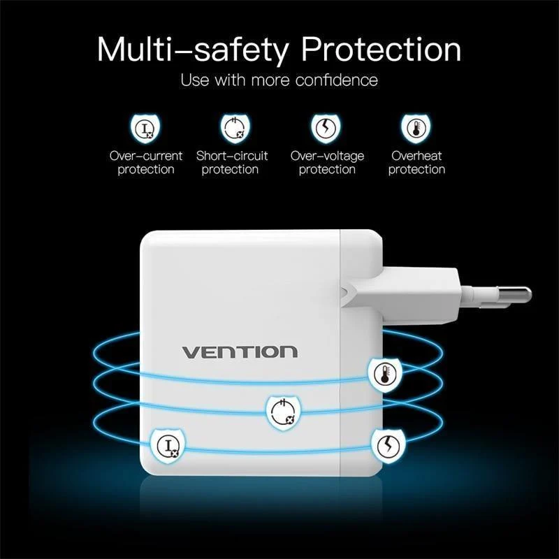 Tions Schnellladegerät 3.0 2-Port-USB-Ladegerät EU-Stecker Weiß Handy-Ladegerät für XiaoMi HTC Google QC3.0 Schnelles Wandladegerät
