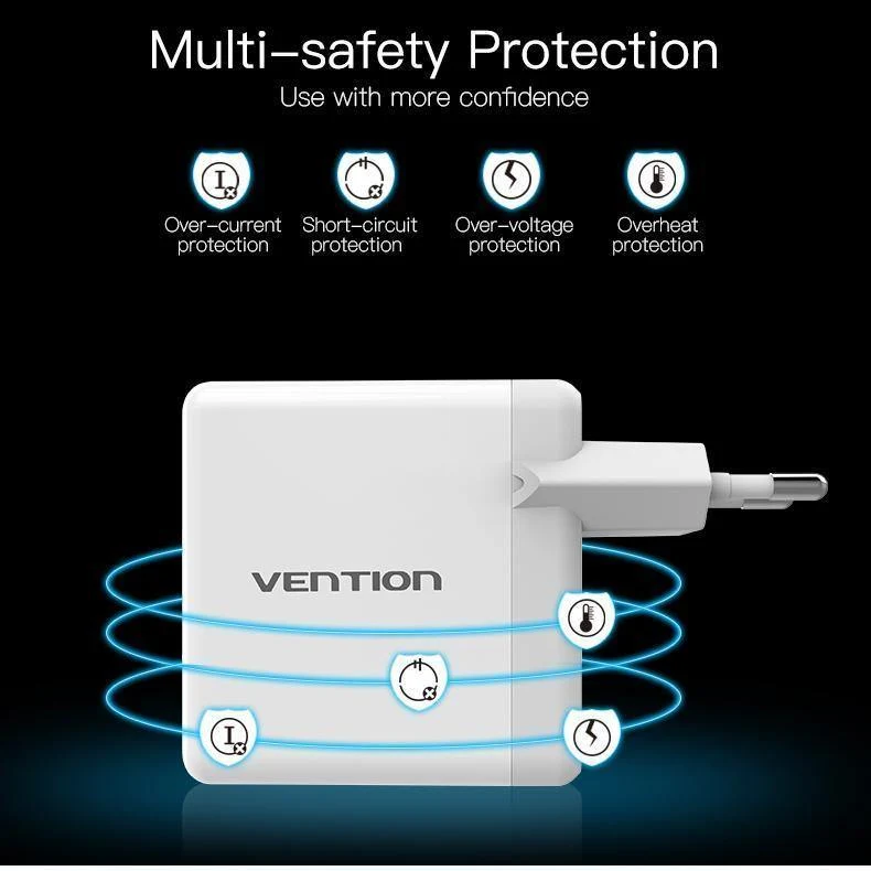 Tions Schnellladegerät 3.0 2-Port-USB-Ladegerät EU-Stecker Weiß Handy-Ladegerät für XiaoMi HTC Google QC3.0 Schnelles Wandladegerät