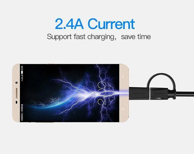 Vention Micro USB 2 in 1 Typ C Kabel USB C Super Speed ​​Ladegerät USB Kabel für MacBook Nokia Nexus 5X 6P Meizu Pro5 Xiaomi Telefon