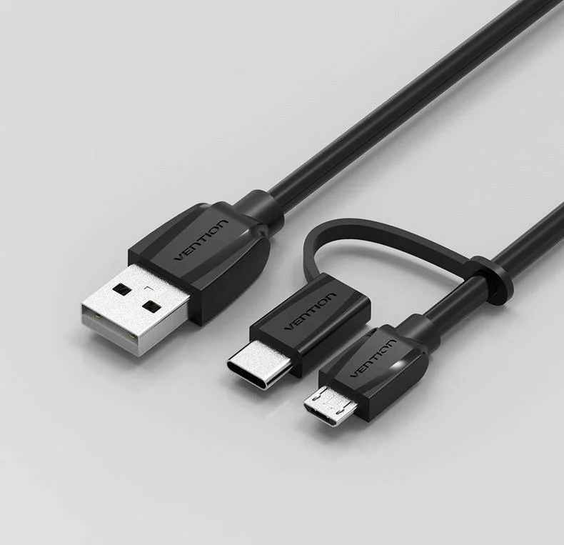 Vention Micro USB 2 in 1 Typ C Kabel USB C Super Speed ​​Ladegerät USB Kabel für MacBook Nokia Nexus 5X 6P Meizu Pro5 Xiaomi Telefon
