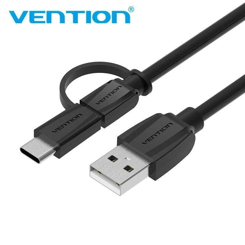 Vention Micro USB 2 in 1 Typ C Kabel USB C Super Speed ​​Ladegerät USB Kabel für MacBook Nokia Nexus 5X 6P Meizu Pro5 Xiaomi Telefon
