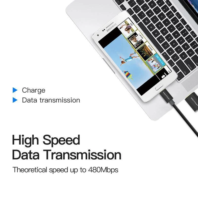 Vention micro usb schnelles ladekabel usb datenkabel handy kabel für samsung galaxy sxnumx htc lg android smartphone micro usb