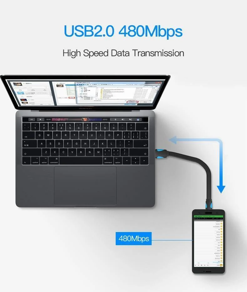 Vention Micro USB2.0 Kabel Für Handy Ladekabel Super Charger 1.5m 1m USB Daten Sync Kabel Für Samsung Android Kabel