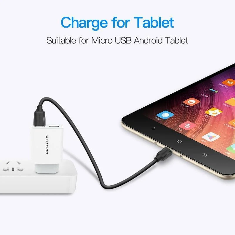 Vention Micro-USB-Kabel 1m 2m 3m 5V2A Schnellladedaten-Sync Micro-USB-Ladekabel Für Samsung Xiaomi LG Huawei Android Phone