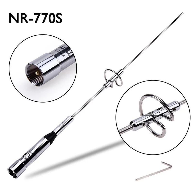 NR-770S 2m / 70cm Amateurbänder VHF / UHF 100W Car Mobile Amateurfunkantenne für Autoersatzteile Car-Styling