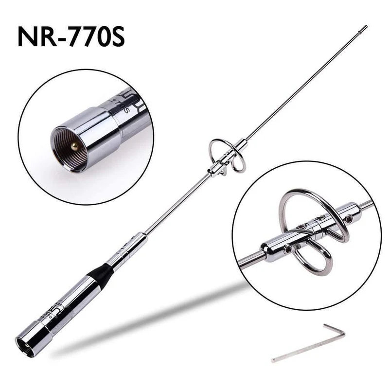 NR-770S 2m / 70cm Amateurbänder VHF / UHF 100W Car Mobile Amateurfunkantenne für Autoersatzteile Car-Styling