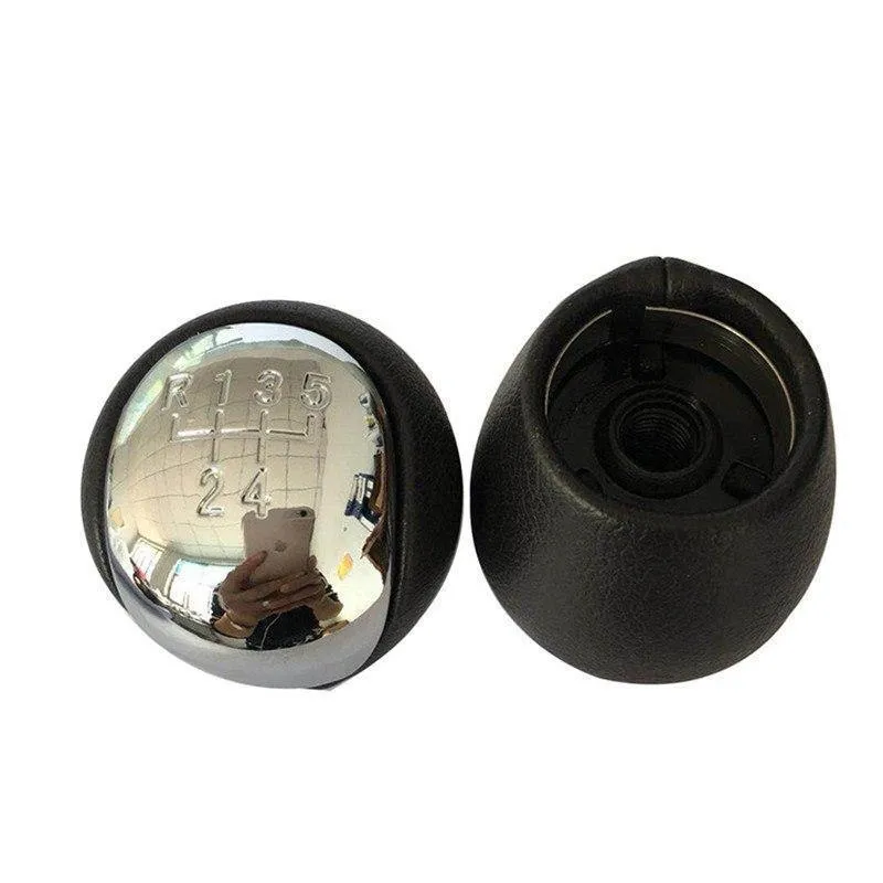 Silber Schwarz Kappe 5 Speed ​​Schaltknauf Hebelgriff für Hyundai 2008-2012 Elantra 2009-2013 Forte Cerato Autoteile