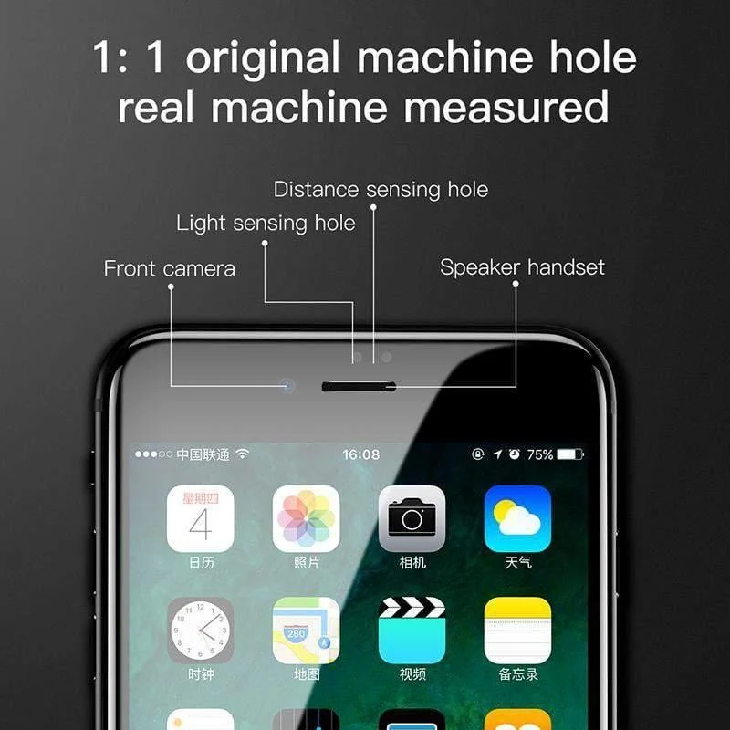 Baseus Schutzglas für iPhone 8 7 Plus Displayschutz 0.3 mm dünnes, vollständig abdeckendes gehärtetes Glas für iPhone 7 7 Plus Glas